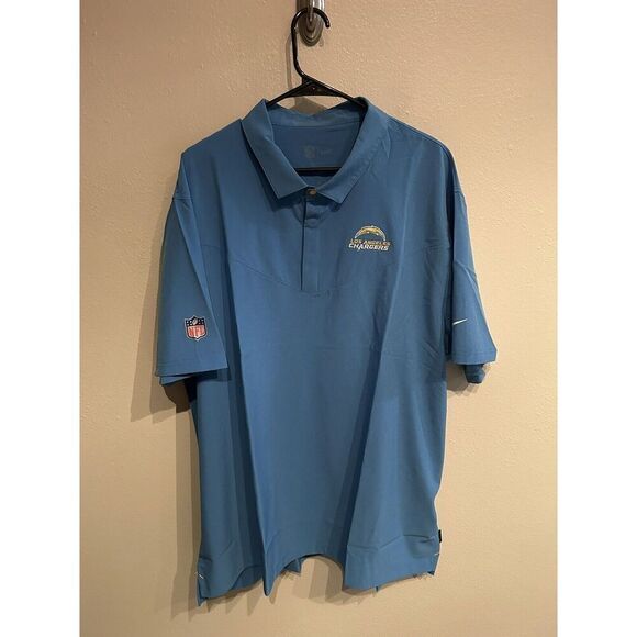 Los Angeles Chargers Nike Men’s 3XL Powder Blue Snap Button Polo Pullover - Picture 1 of 10